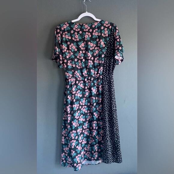 Piper & Scoot black pink and red floral midi dress - Picture 2 of 5